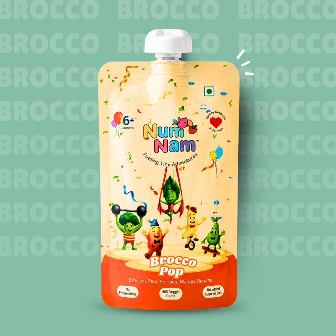 Brocco Pop – Broccoli, Spinach & Mango Puree