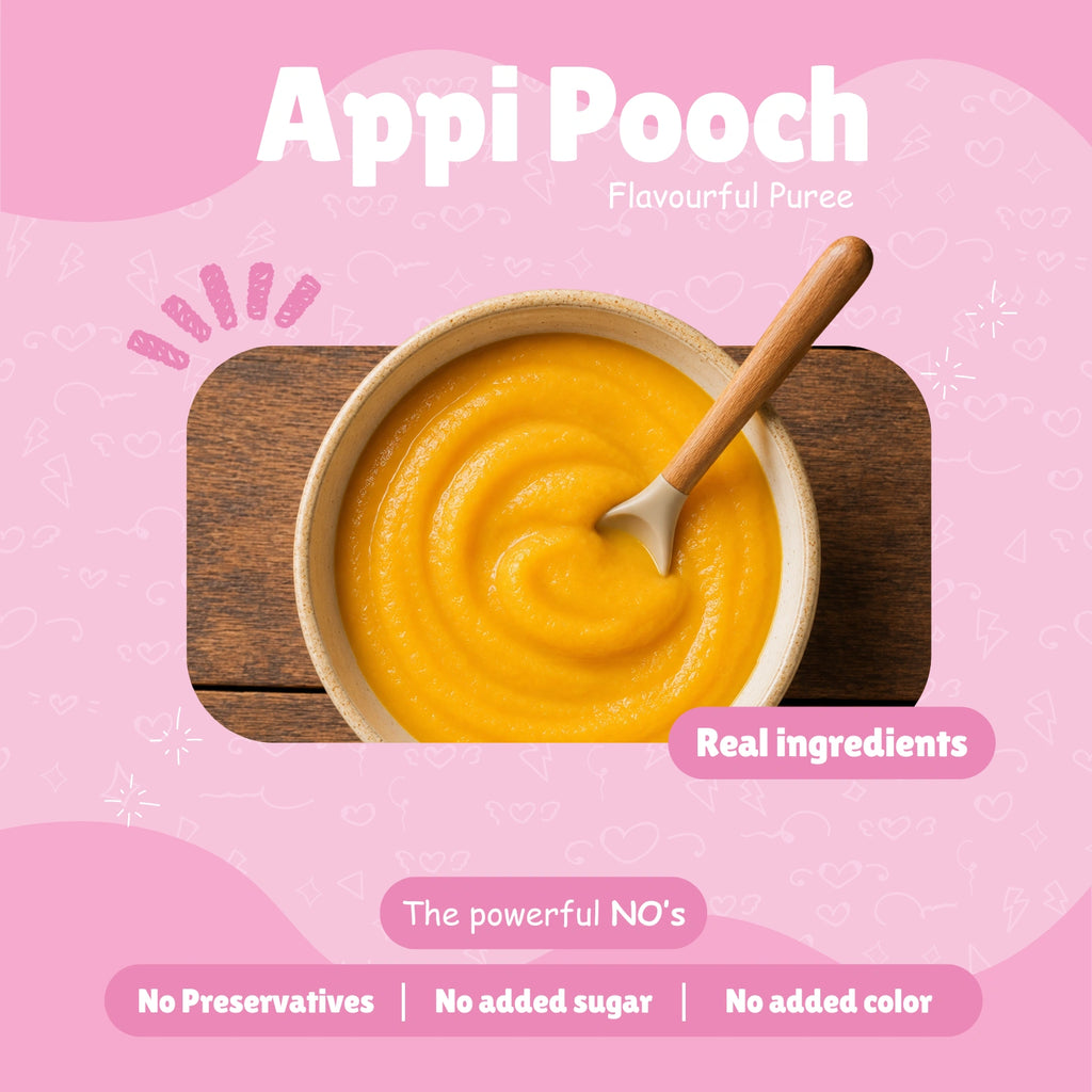 Appi Pooch – Pumpkin, Apple, Pear & Mango Puree