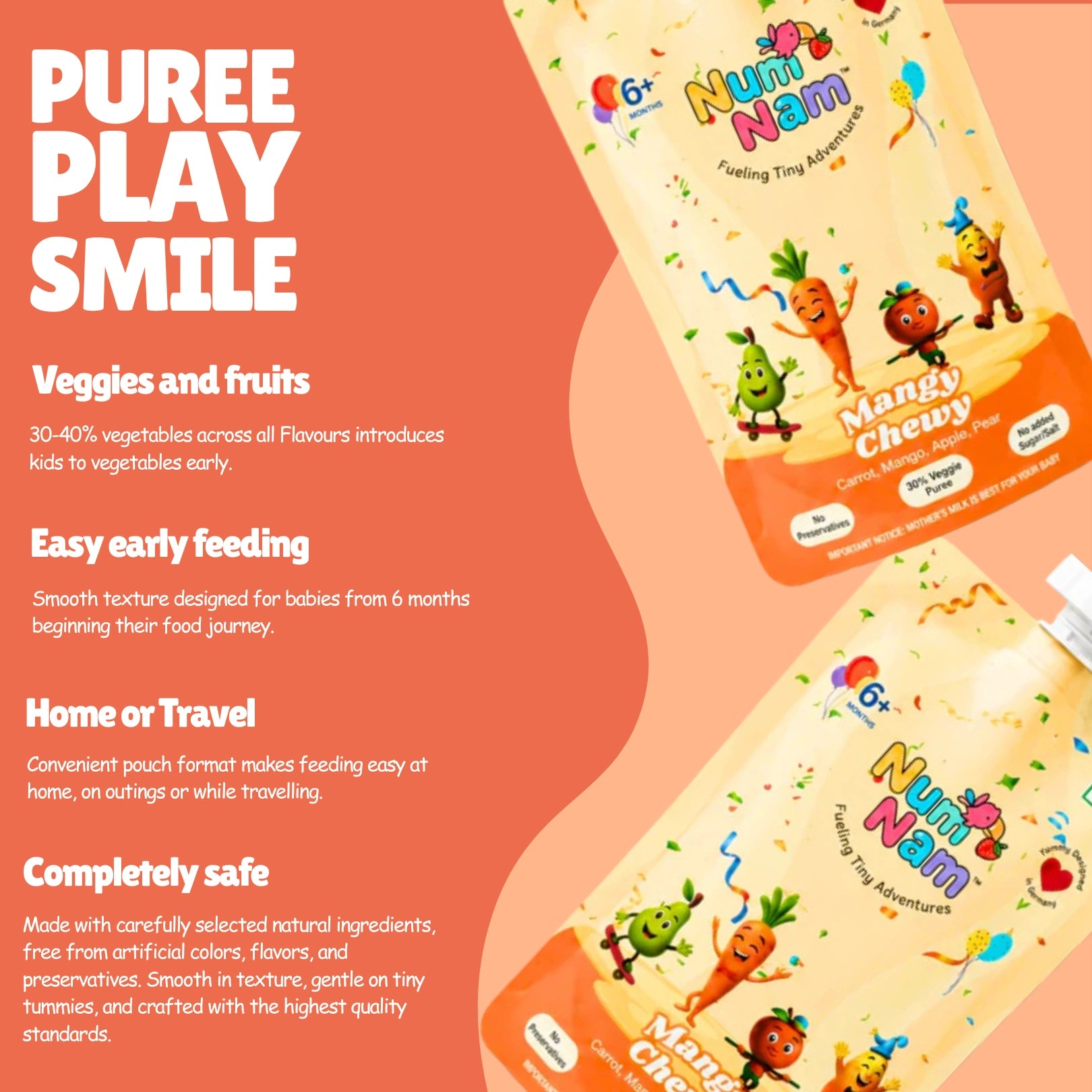 Mangy Chewy – Mango, Carrot & Apple Puree
