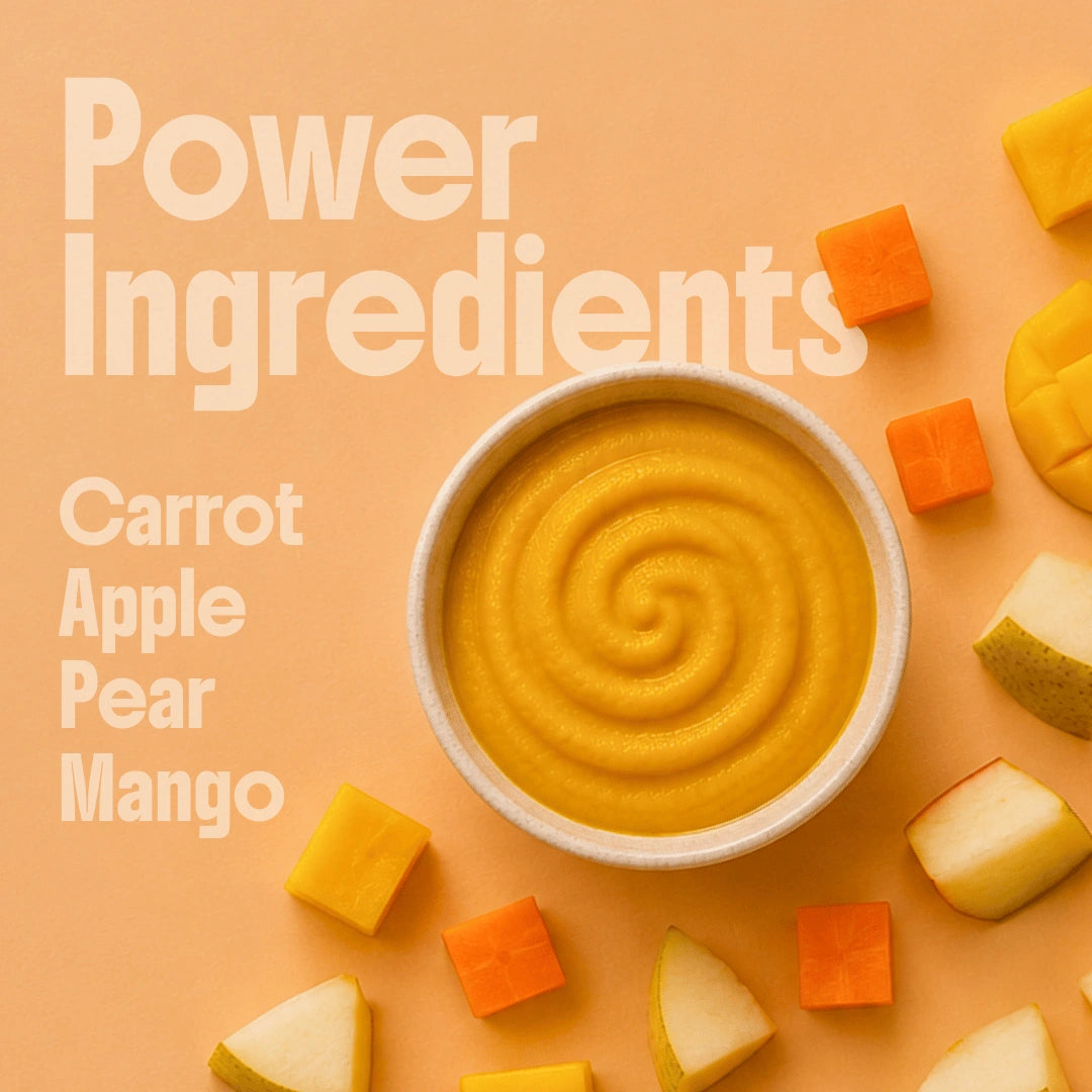 Mangy Chewy – Mango, Carrot & Apple Puree