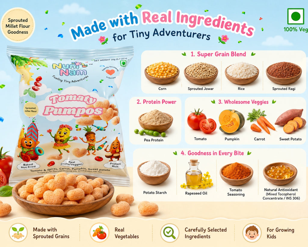 An image with the puffs of tomaty pumpos and its ingredients